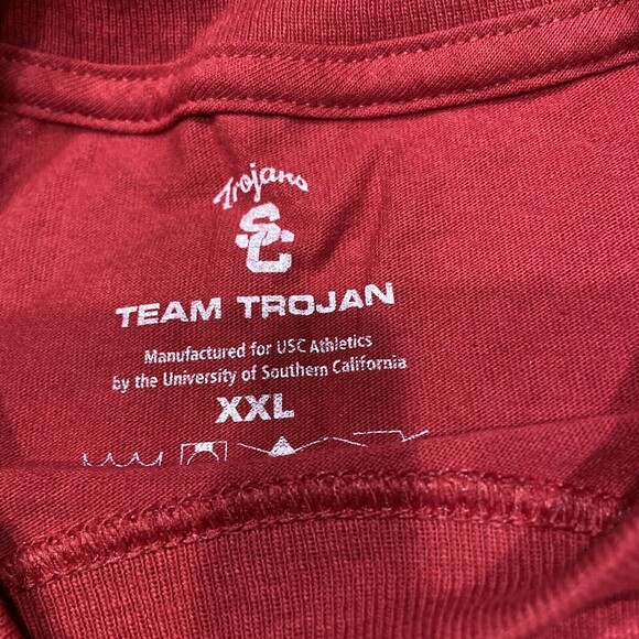 Mens USC Trojan Nation Shirt Size 2XL Team Trojan Red NWT - Picture 3 of 4